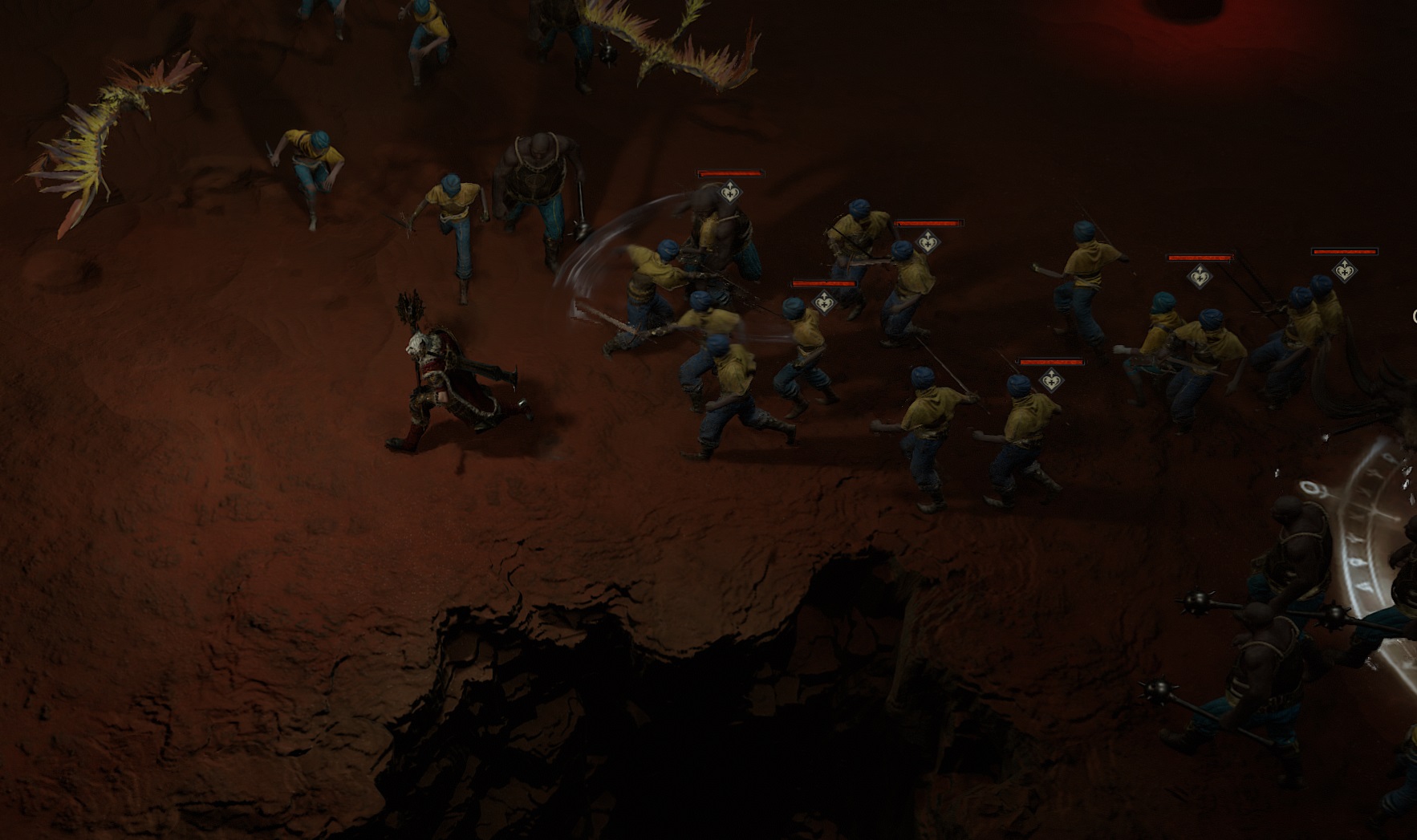 Diablo 4 character fleeing from monsters