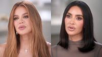 Khloe and Kim Kardashian are shown on The Kardashians.