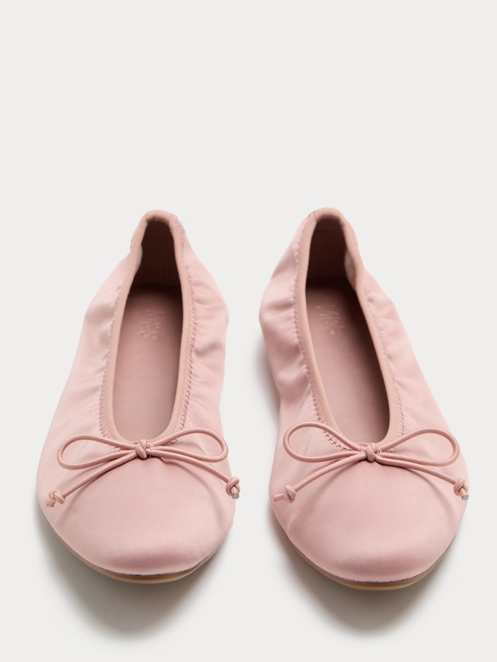 Satin Flat Ballet Pumps