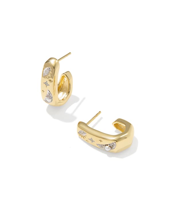 Skye Celestial 18k Yellow Gold Vermeil&amp;nbsp;huggie&amp;nbsp;earrings&amp;nbsp;