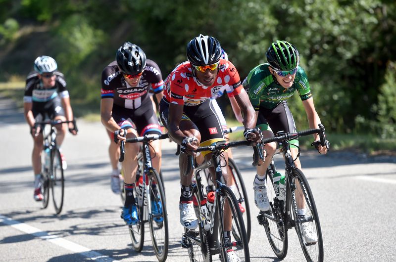Daniel Teklehaimanot (MTN-Qhubeka) leads the breakaway