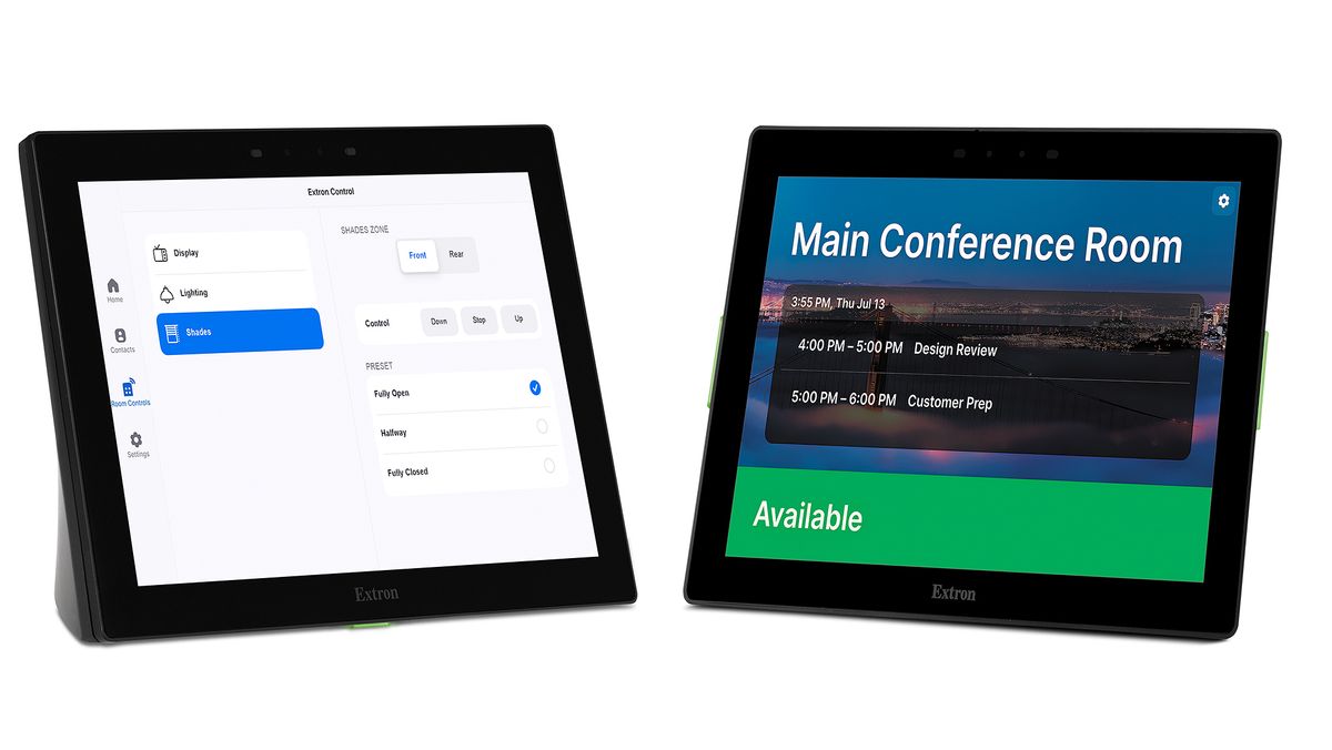 New Extron and Zoom touchpanels. 