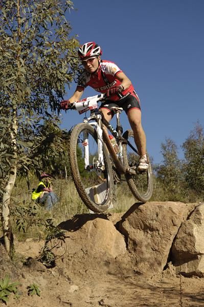 Heather Logie hits up the rock drop on home soil.