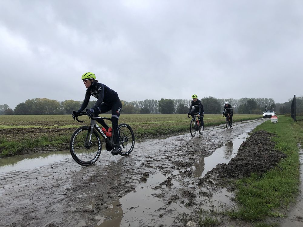 Mud and rain met Trek-Segafredo on their Paris-Roubaix recon