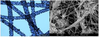 Nylon Fibers Coated with Nanoparticles