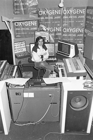 Jarre in his studio in 1977
