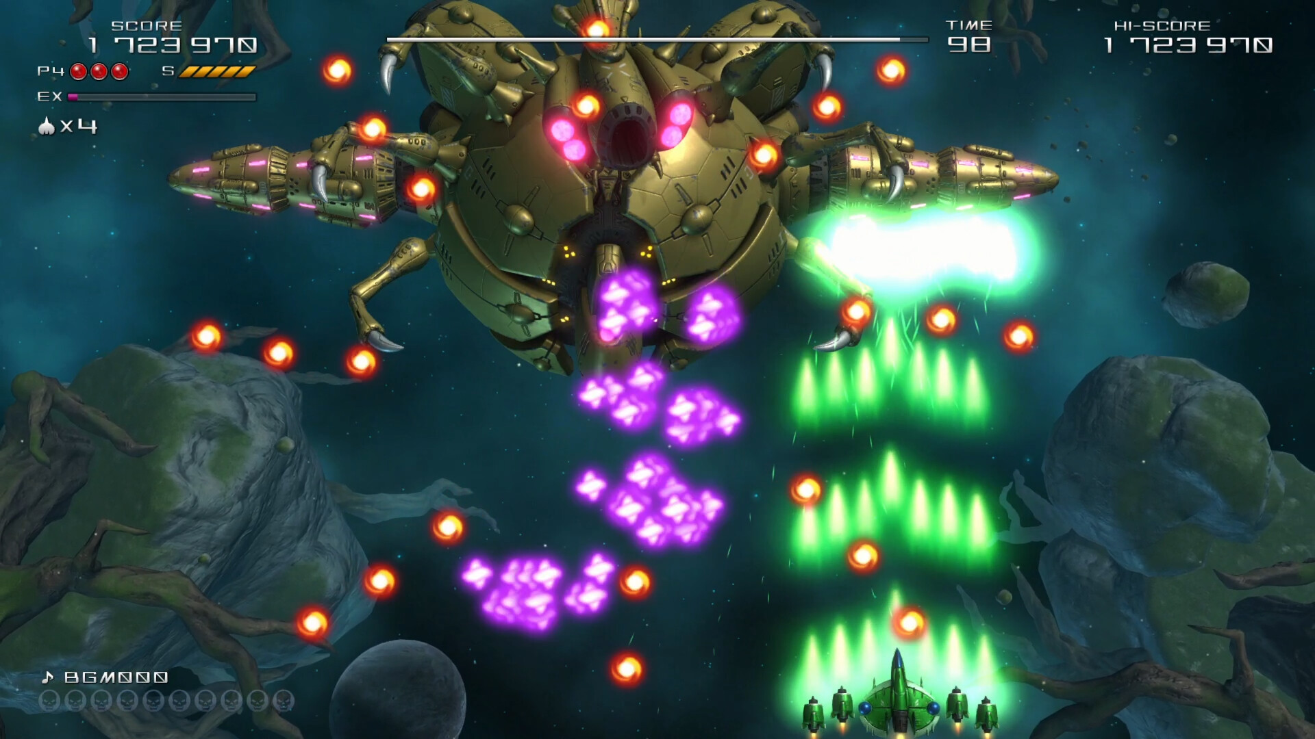 A screenshot of the upcoming Switch 2 game, Truxton Extreme