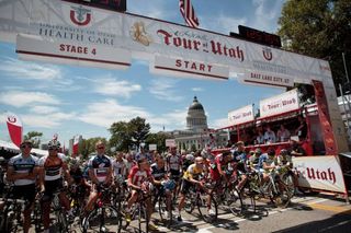 The capitol building was the backdrop for today's race start.