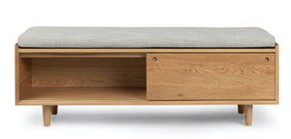 wooden bench storage