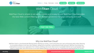WebTitan Cloud website screenshot