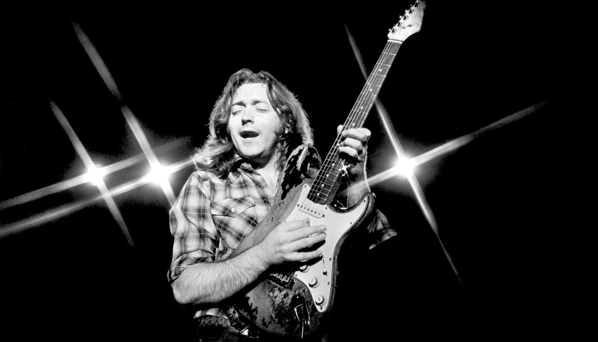 Rory Gallagher, photographed onstage in 1979