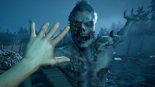 A zombie attacking someone