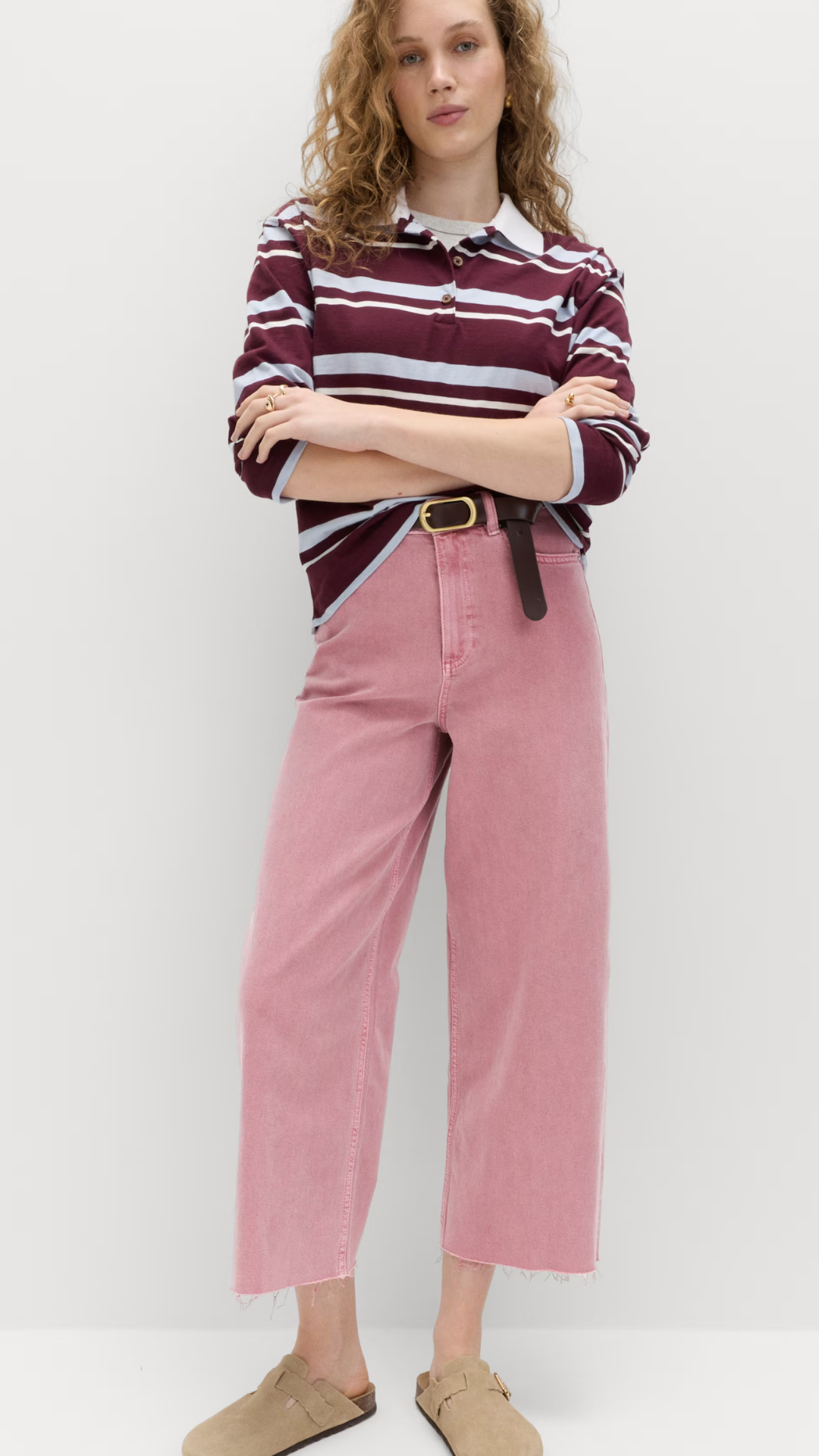 High Waisted Wide Leg Cropped Jeans