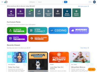 Discovery Education K-12 learning platform