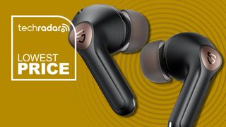 SoundPeats Air4 Pro earbuds on TR's yellow background with 'don't miss' banner