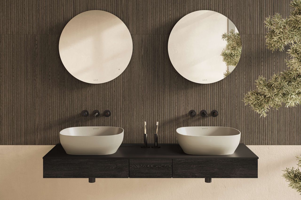 VitrA recycled washbasin in bathroom