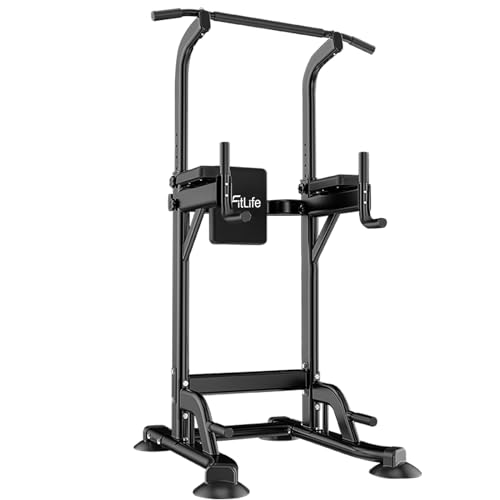 Dh Fitlife Power Tower Dip Station | Pull Up Bar With Backrest &amp;amp; Dip Bars