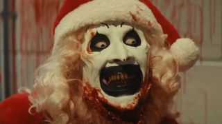 David Howard Thornton as Art the Clown in Terrifier 3.