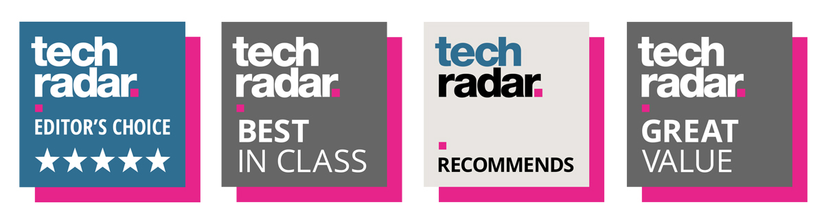 Four award logos which can be assigned to TechRadar reviews