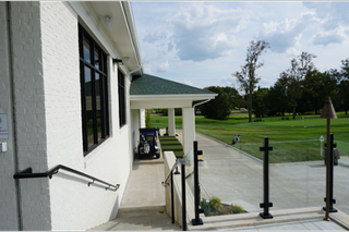 The outdoor entrance at Greenbrier Golf and Country Club.