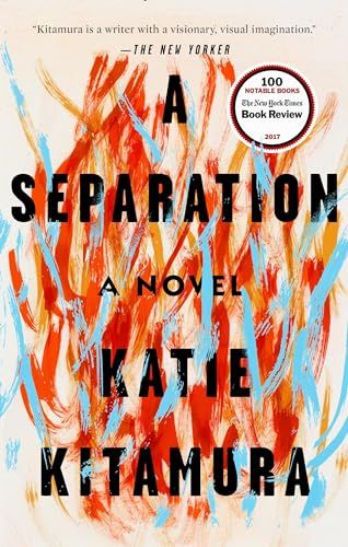 A Separation book cover with red and orange paint markings