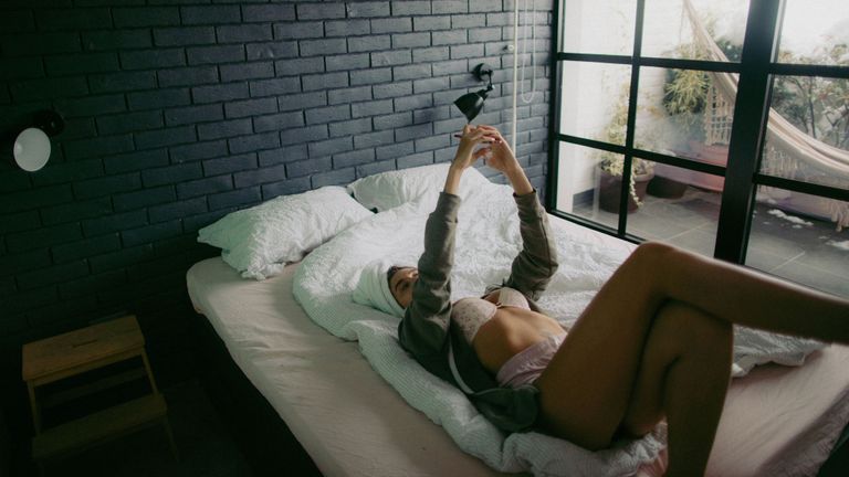 woman in bed