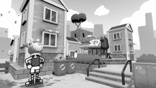 Toem 2; a black and white pixel art game