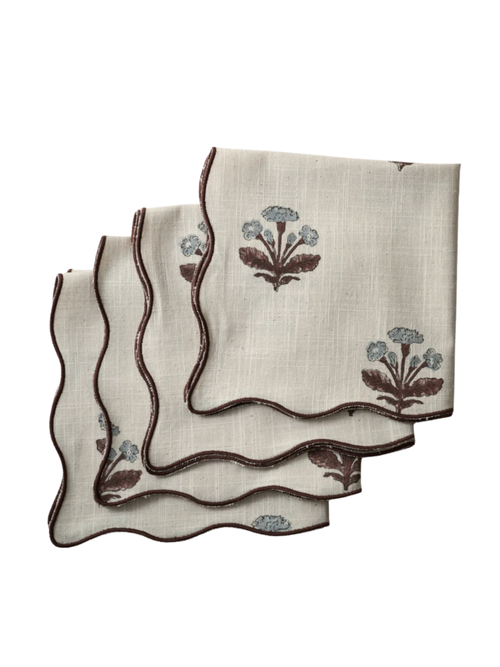 Elaine Block Print Napkin Set of Four
