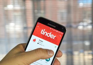 Tinder app on an android phone.