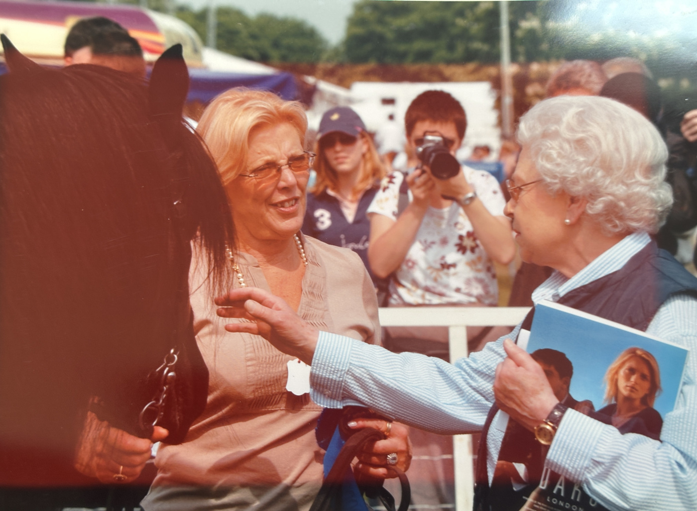 Picton Stud's Olwen Briant pictured with The late Queen.