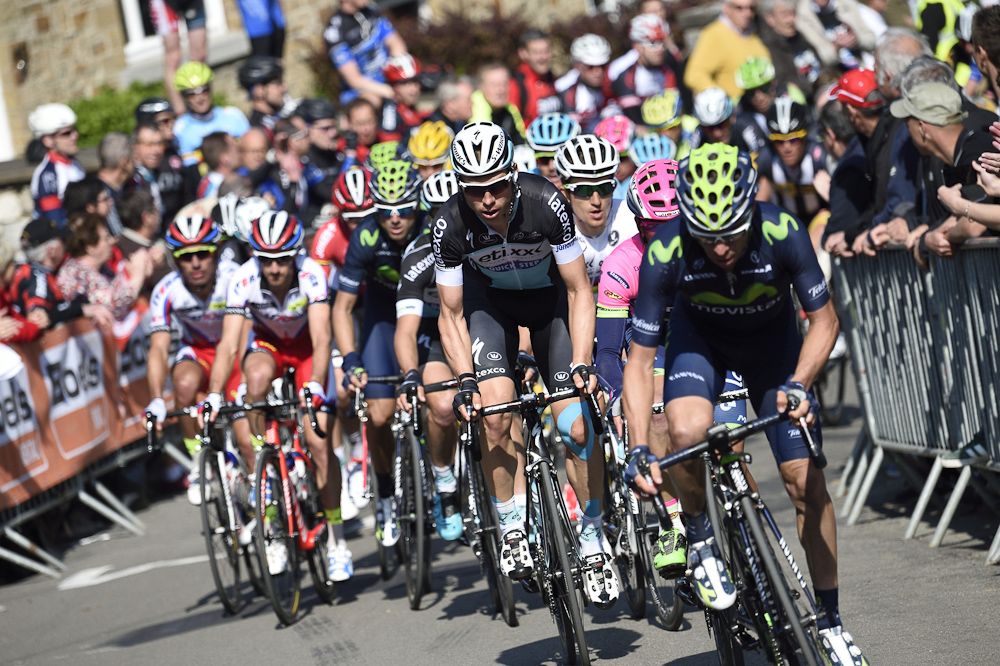 Julian Alaphilippe rides during the 2015 La Fleche Wallonne.