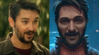 Split image of live-action Wesley Crusher and animated Wesley Crusher