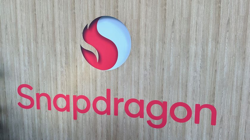 The Snapdragon logo at the Qualcomm booth in Maui for Snapdragon Summit 2024