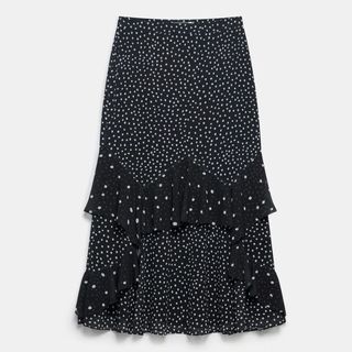 Mint Velvet polka dot midi skirt