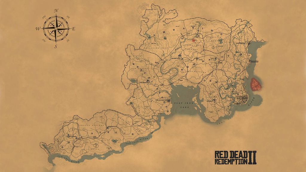 The full Red Dead Redemption 2 map shows off a big world to explore ...