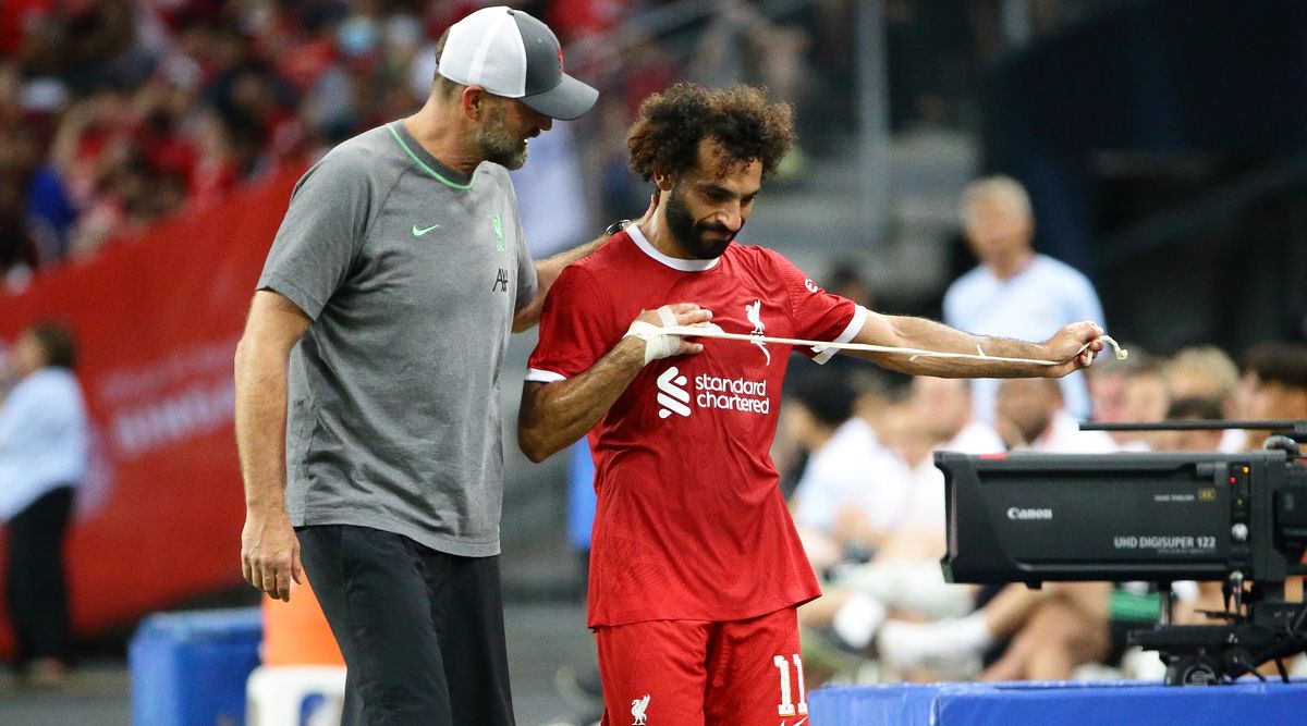 Jurgen Klopp and Mohamed Salah