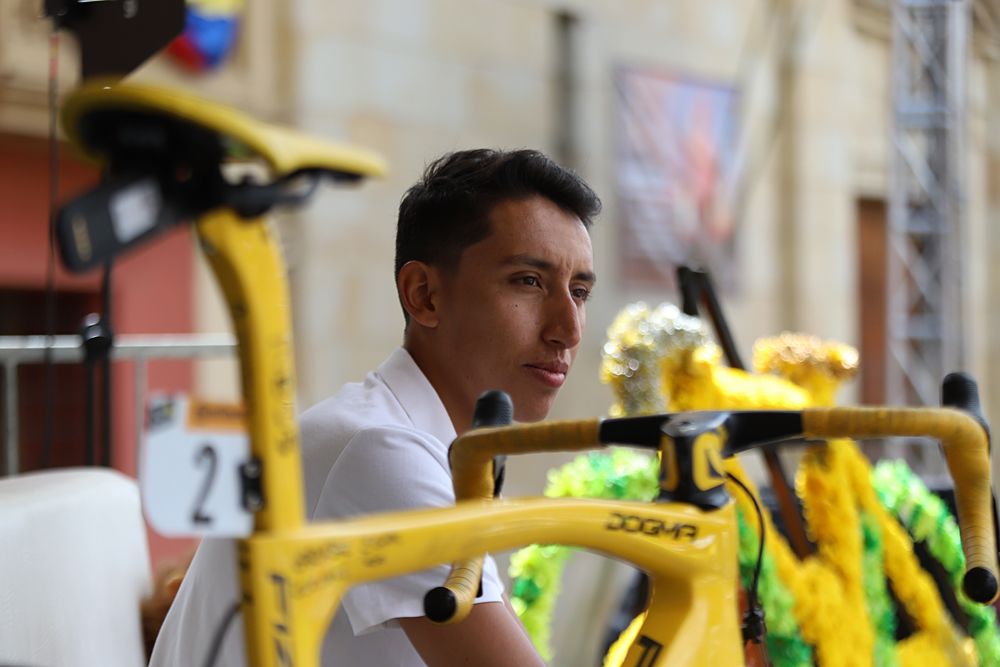 Egan Bernal is welcomed home in Zipaquir&aacute; in Wednesday
