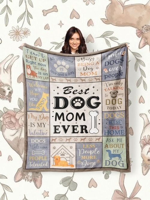 Xalazy Dog Mom Throw Blanket