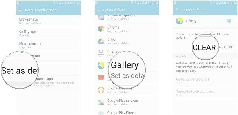 How to clear default applications on the Samsung Galaxy S7 | Android ...