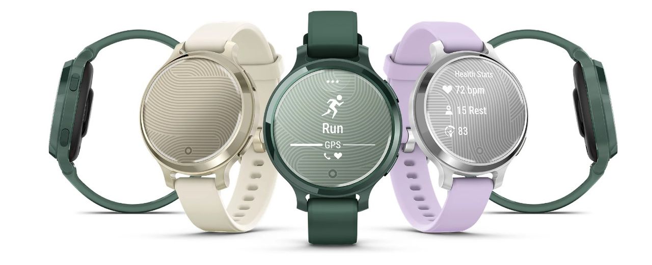The Lily 2 Active is available in Lunar Gold, Purple Jasmine, and Jasper Green.