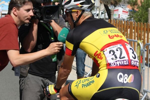 Philippe Gilbert (Omega Pharma-Lotto) before the start of stage 1