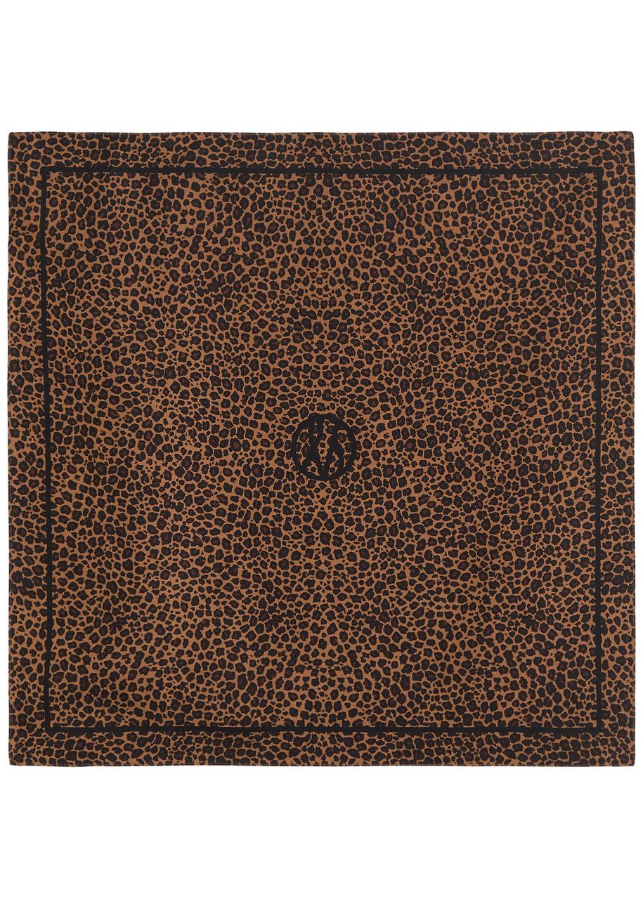Leopard-Print Silk Scarf