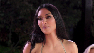 Kim Kardashian in bikini top in Hulu's The Kardashians