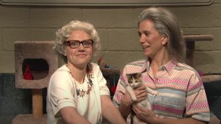 Kate McKinnon and Kristen Wiig in "Whiskers R We" on Saturday Night Live