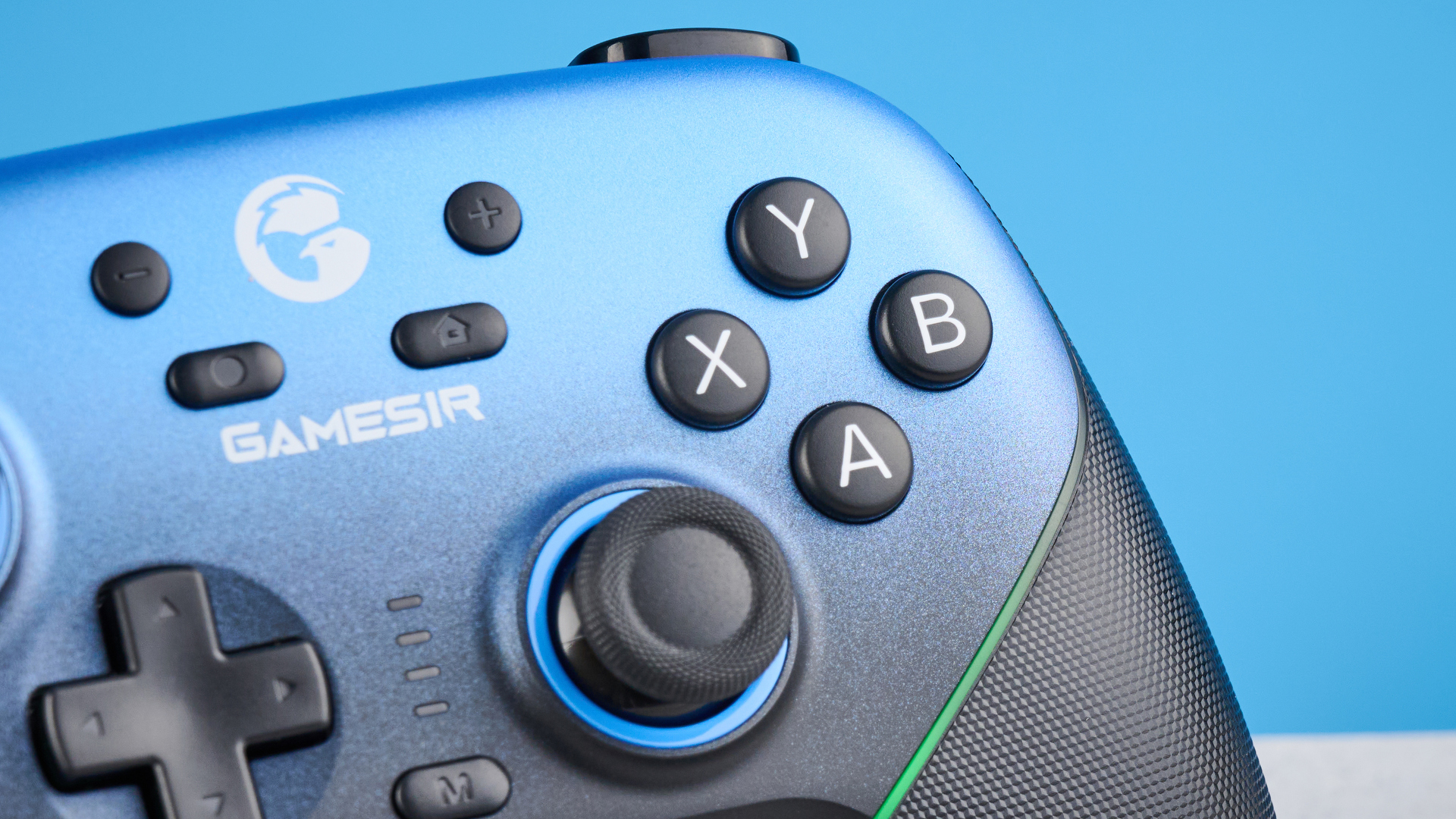 A gradient blue GameSir Super Nova wireless gaming controller