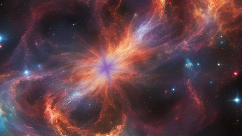 An illustration shows a potential second Big Bang, a &quot;dark Big Bang.&quot;