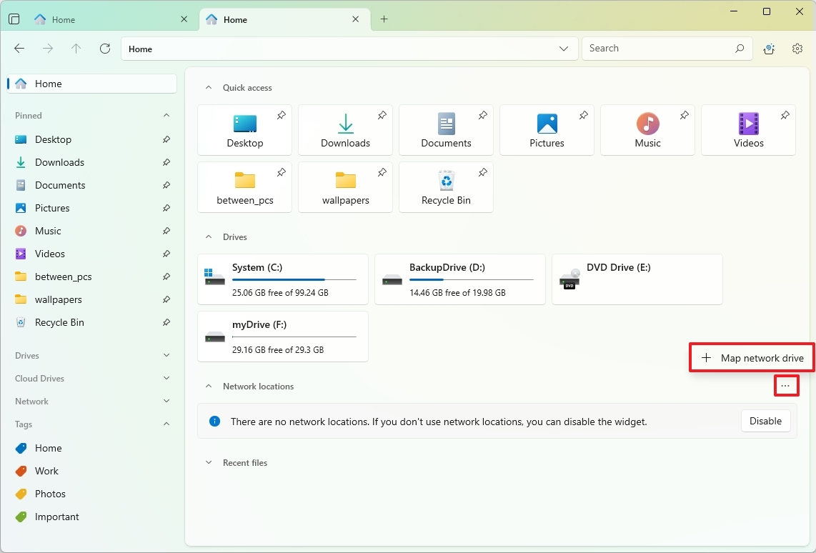 Files App mount network drive