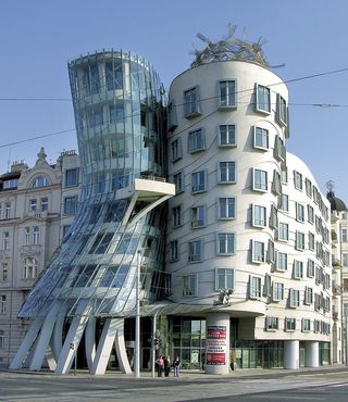 Fred and Ginger building or ‘Dancing House’ by Frank Gehry in Prague