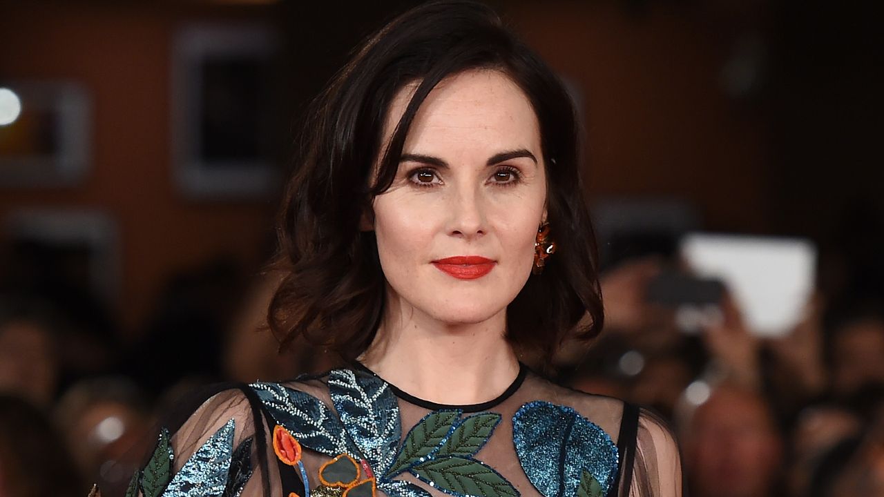 Michelle Dockery attends the &quot;Downton Abbey&quot; red carpet during the 14th Rome Film Festival on October 19, 2019 in Rome, Italy.