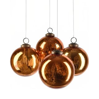 Copper Christmas decorations